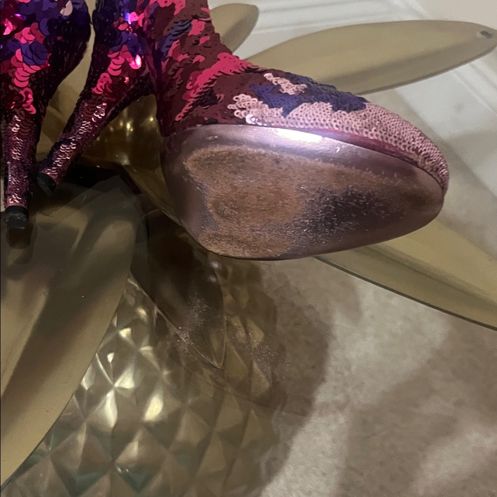 Miu Miu Sequin Pink and Purple Heels - Picture 5 of 9
